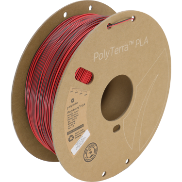Polymaker PolyTerra PLA Dual Color - Shadow Red (Black-Red) - 1.75mm - 1kg